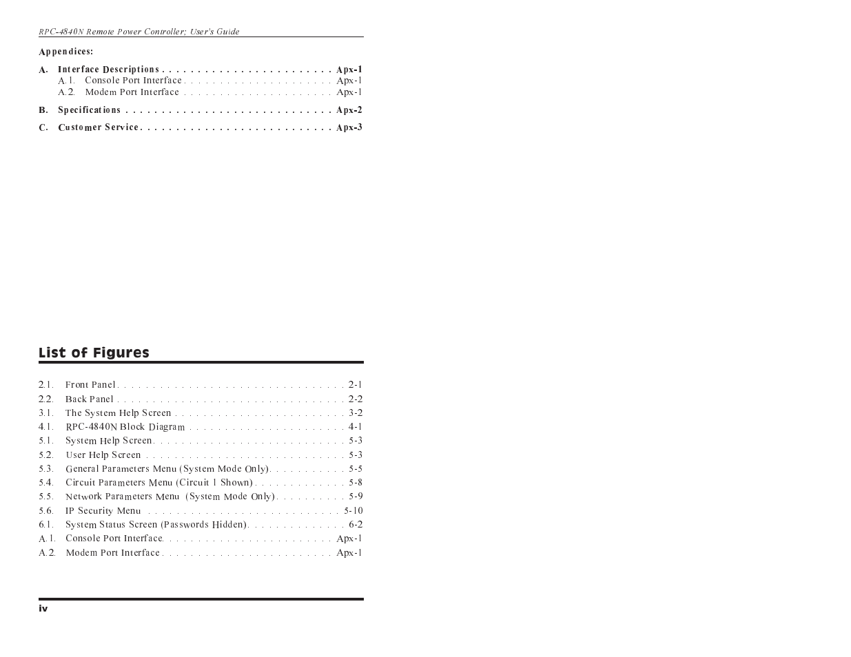 List of figures | Western Telematic RPC-4840N User Manual | Page 6 / 48