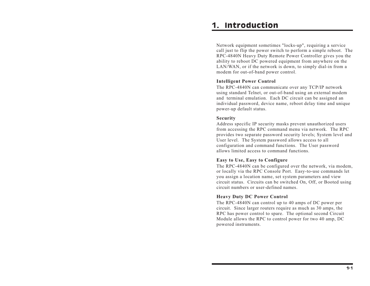 Introduction | Western Telematic RPC-4840N User Manual | Page 7 / 48