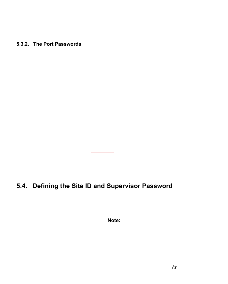 The port passwords, Defining the site id and supervisor password | Western Telematic CMS-16 User Manual | Page 22 / 62