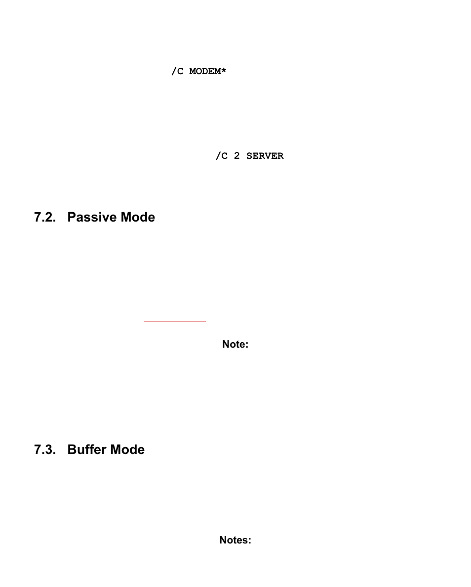Passive mode, Buffer mode | Western Telematic CMS-16 User Manual | Page 44 / 62