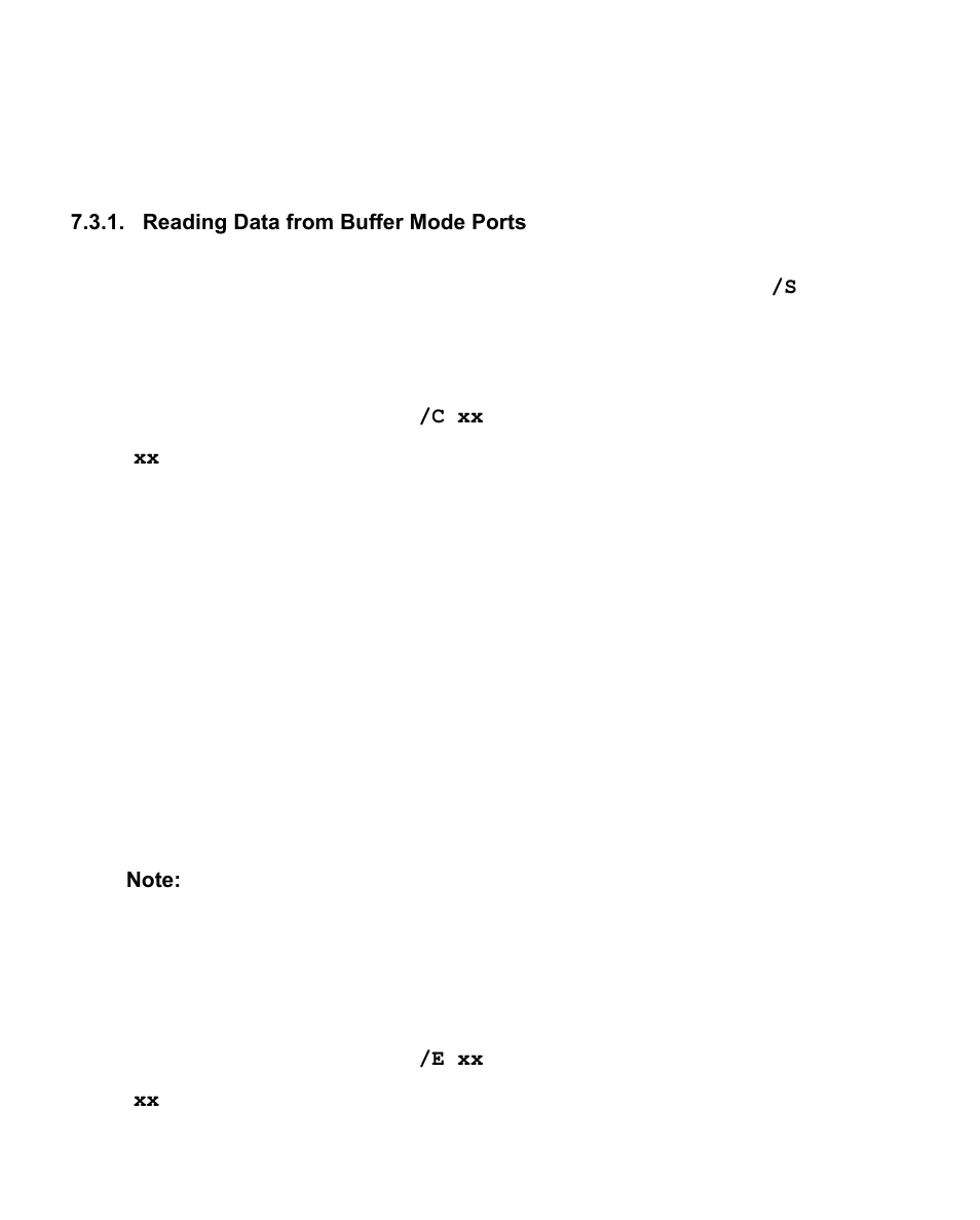 Reading data from buffer mode ports | Western Telematic CMS-16 User Manual | Page 45 / 62