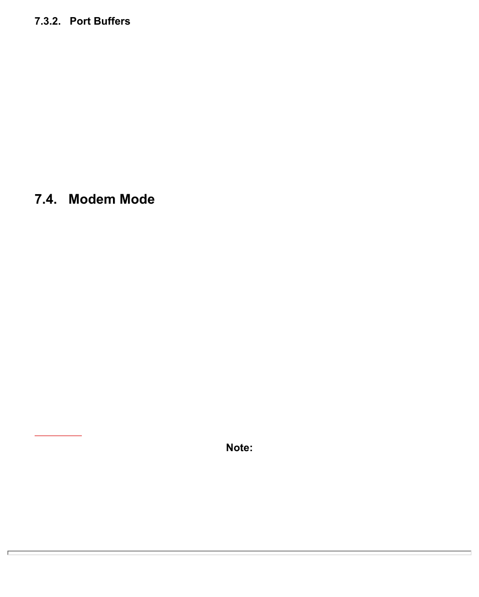 Port buffers, Modem mode | Western Telematic CMS-16 User Manual | Page 46 / 62