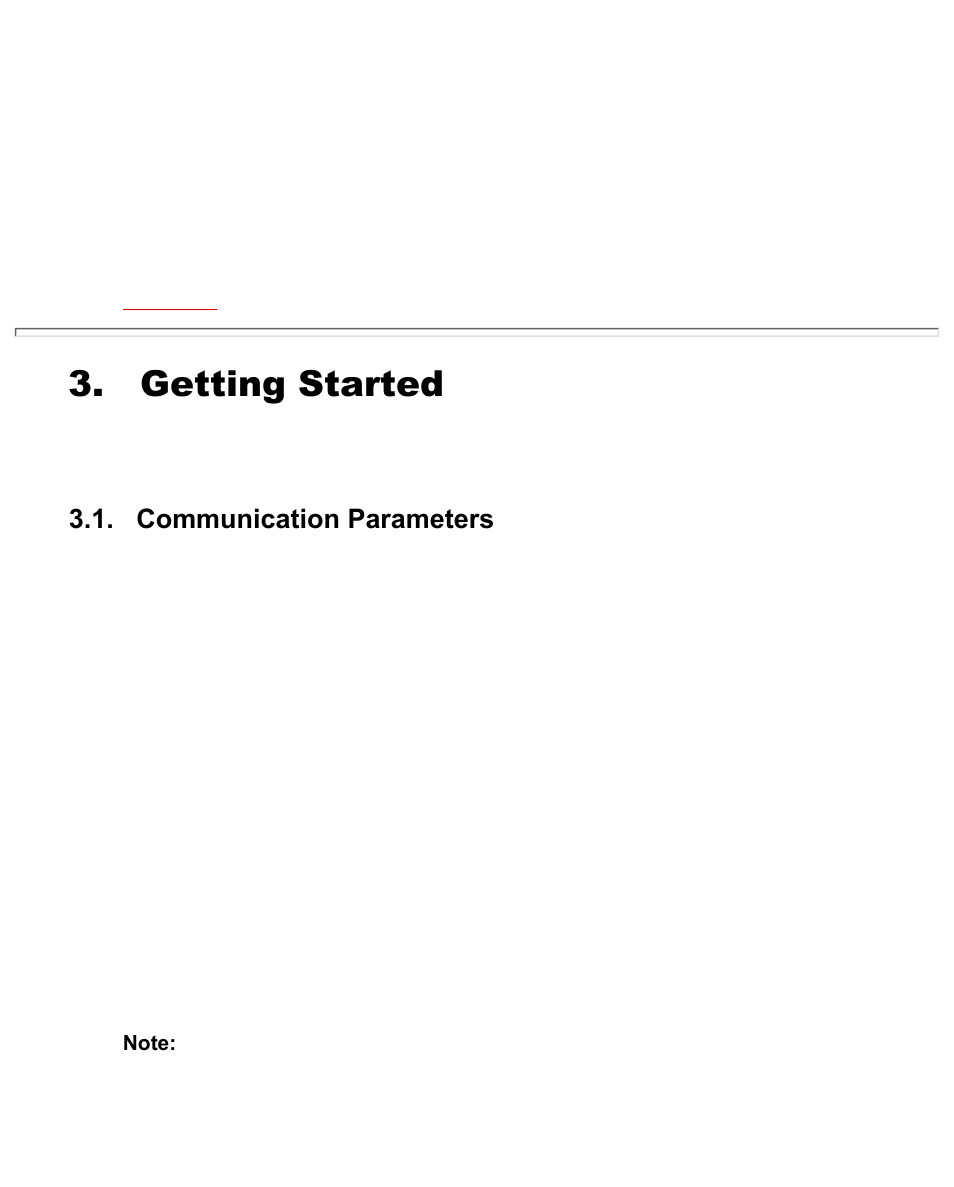 Getting started, Communication parameters | Western Telematic CMS-16 User Manual | Page 9 / 62