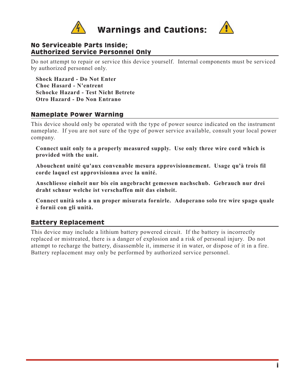 Warnings and cautions | Western Telematic APS-16 User Manual | Page 2 / 55