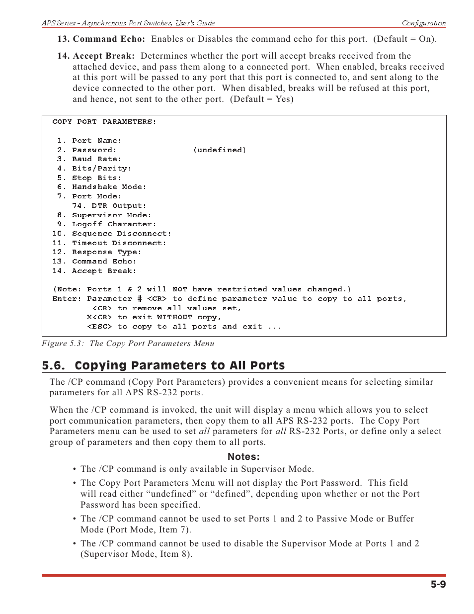 Copying parameters to all ports | Western Telematic APS-16 User Manual | Page 27 / 55