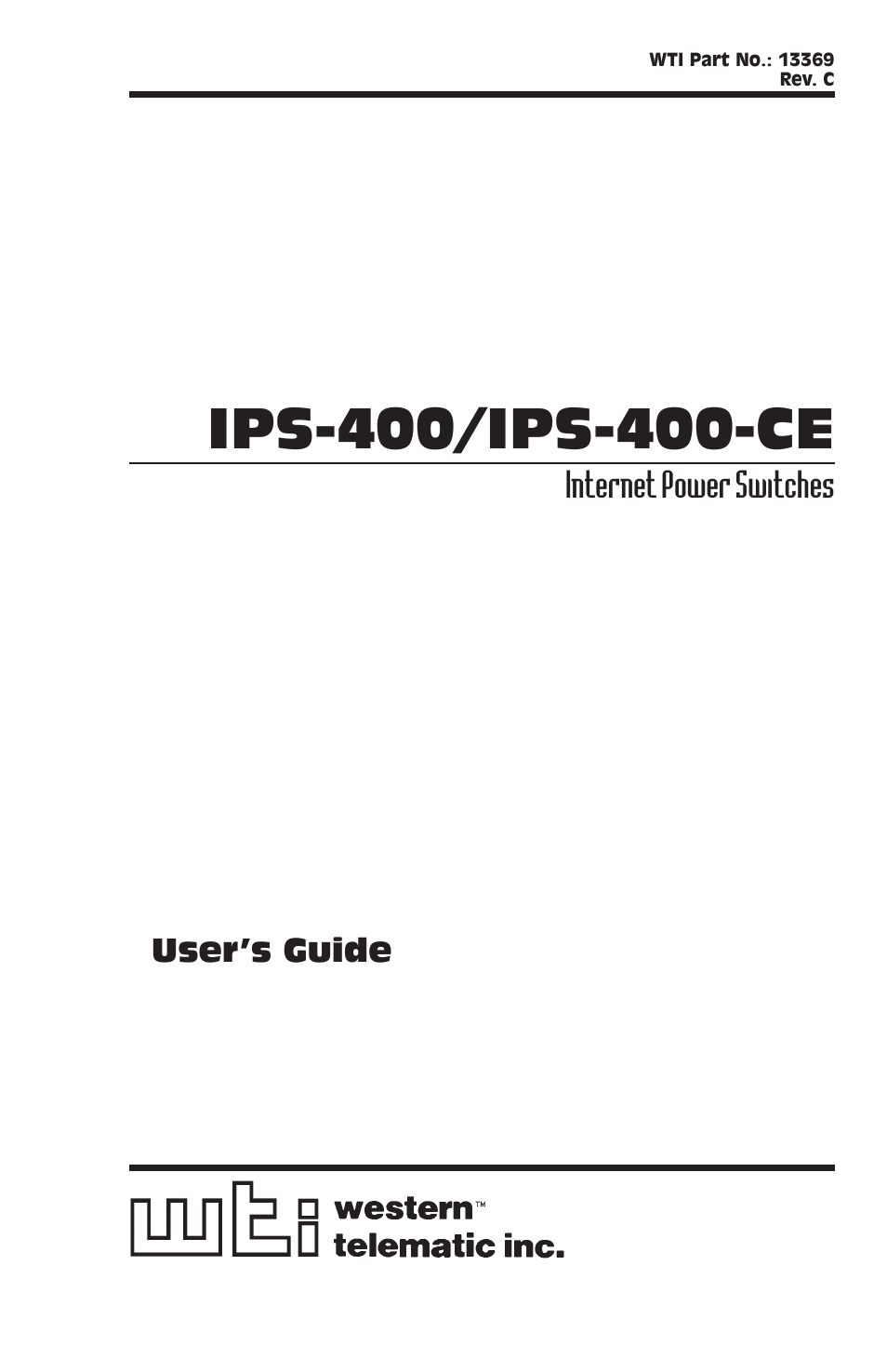 Western Telematic IPS-400 User Manual | 56 pages