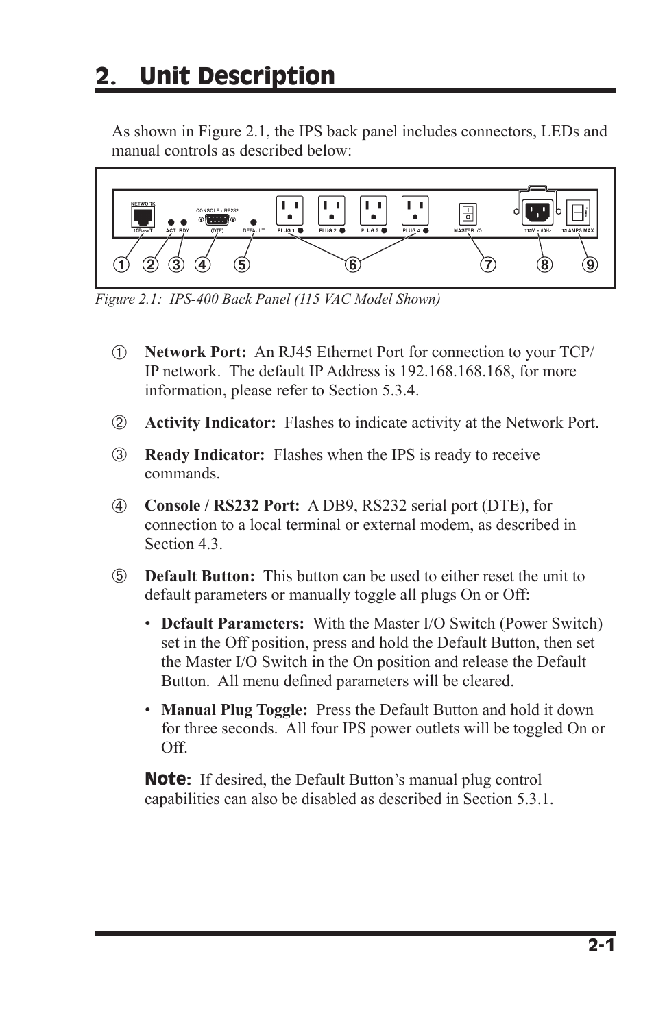 Unit description | Western Telematic IPS-400 User Manual | Page 9 / 56