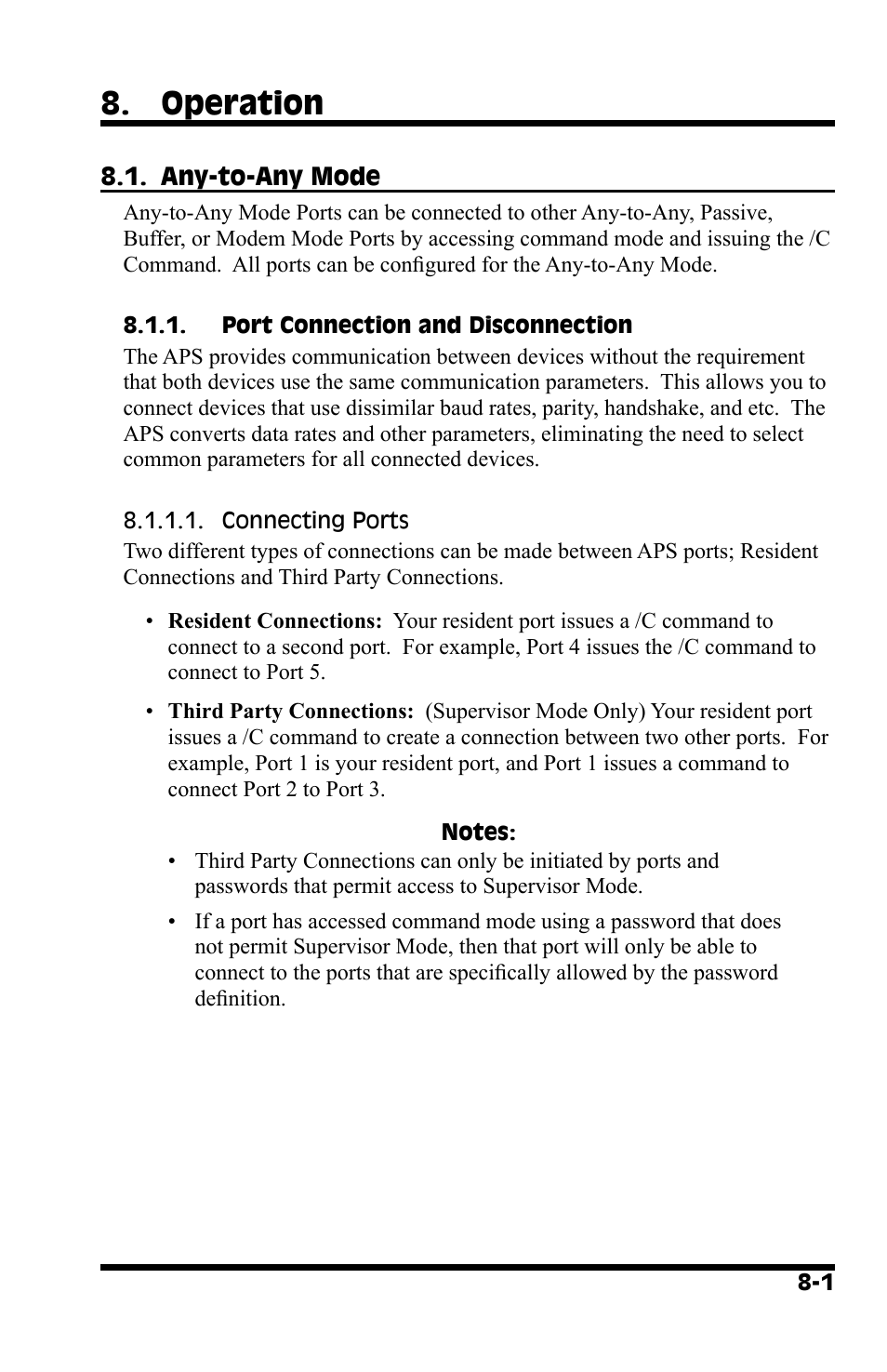 Operation | Western Telematic APS-8M User Manual | Page 47 / 82