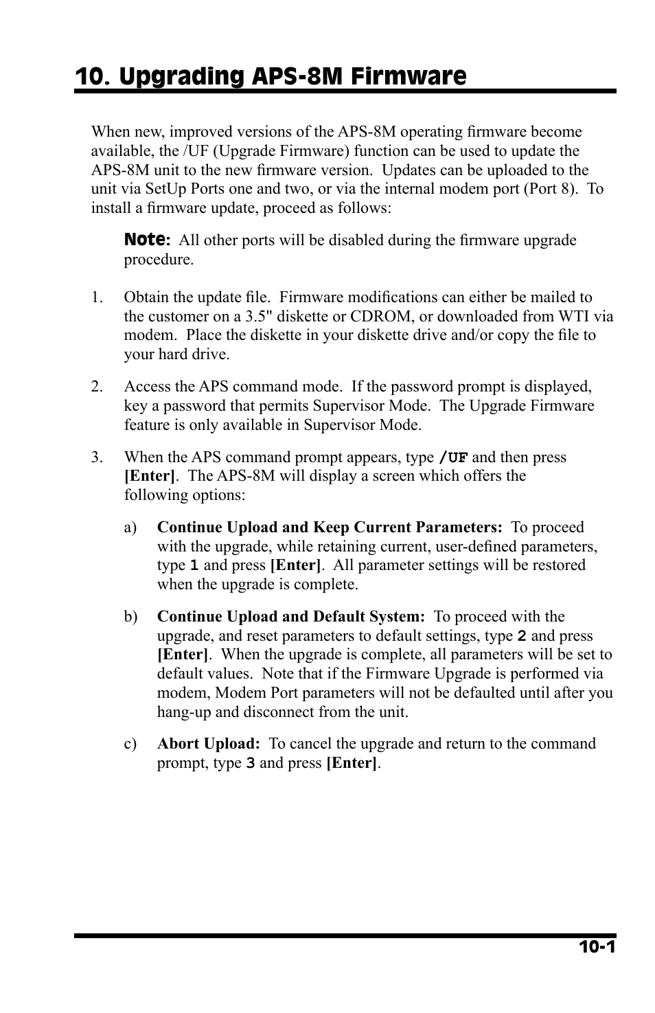 Upgrading aps-8m firmware | Western Telematic APS-8M User Manual | Page 59 / 82