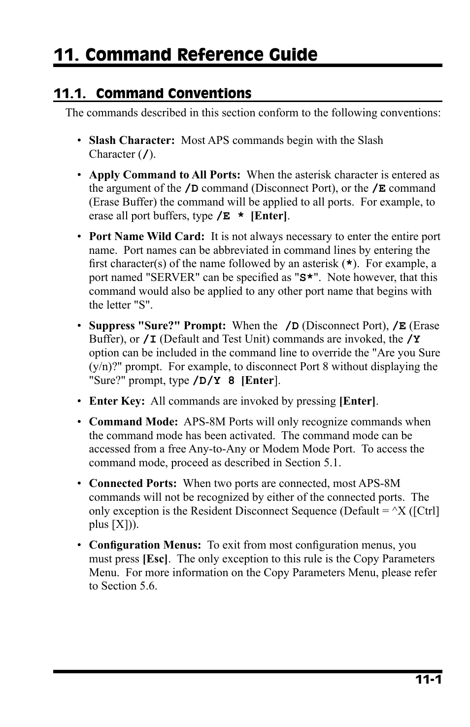 Command reference guide | Western Telematic APS-8M User Manual | Page 61 / 82