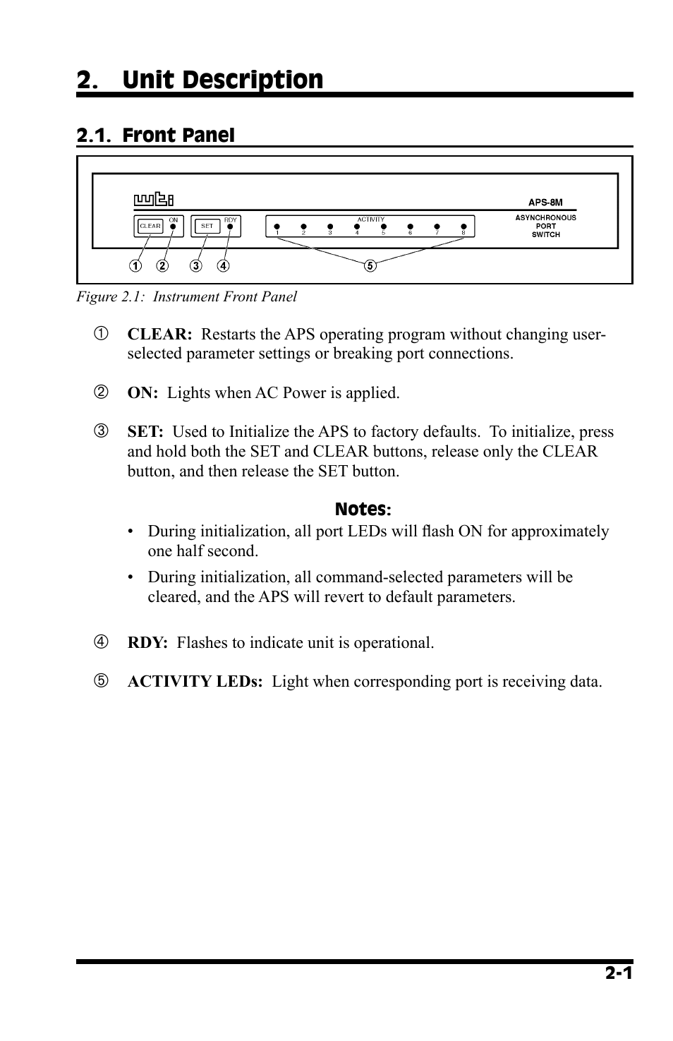 Unit description | Western Telematic APS-8M User Manual | Page 9 / 82