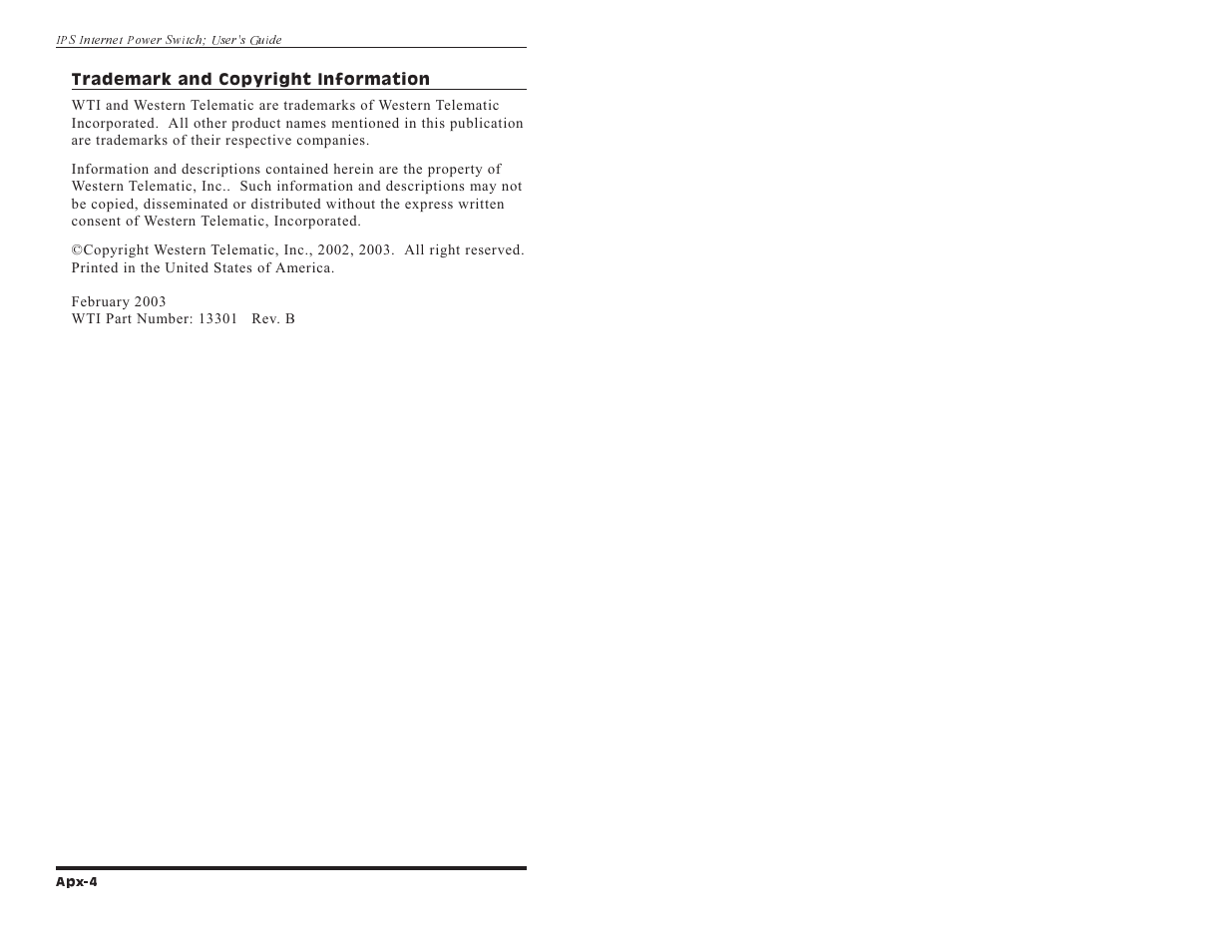 Western Telematic IPS-15 User Manual | Page 52 / 56