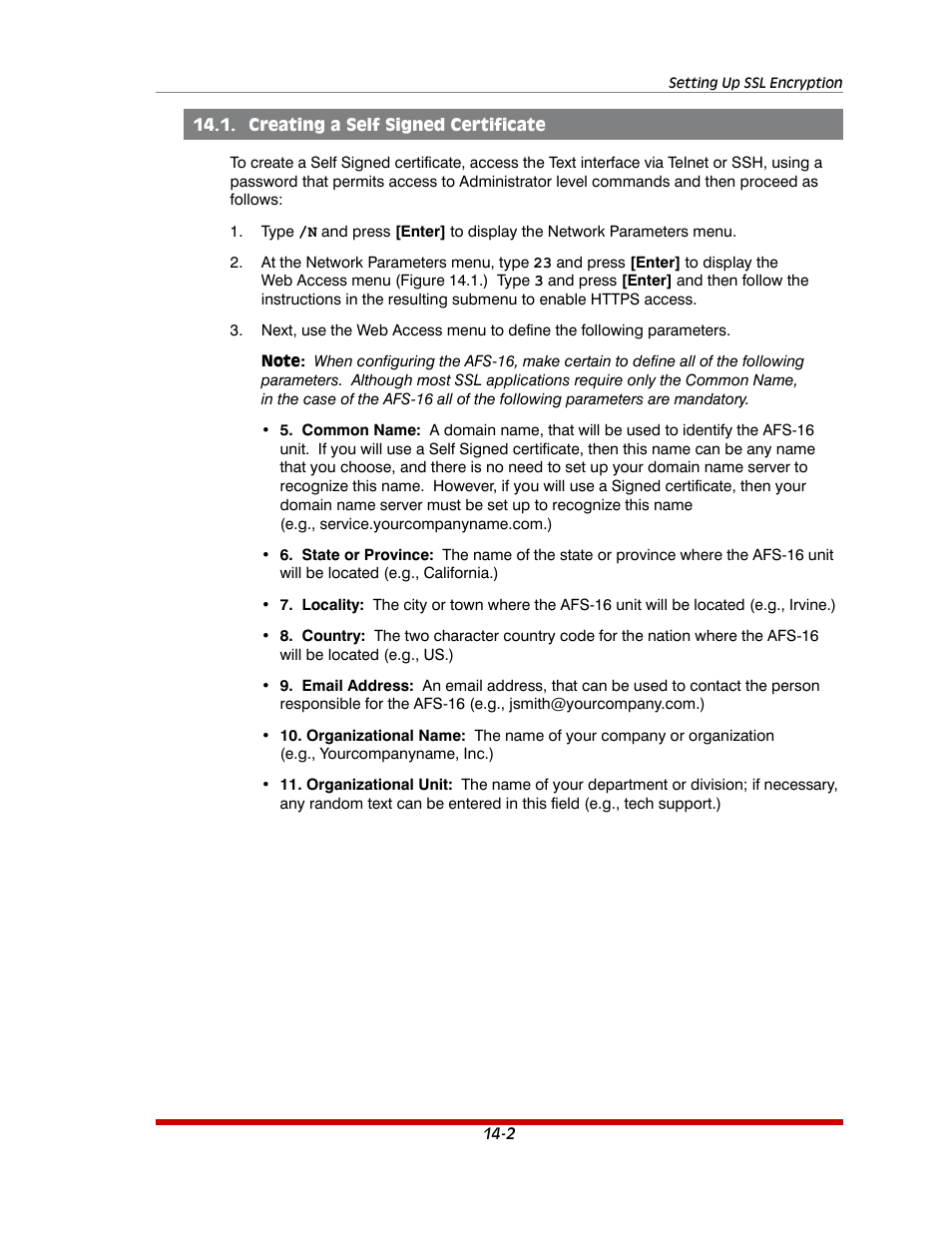 Creating a self signed certificate -2 | Western Telematic AFS-16-1 User Manual | Page 106 / 135