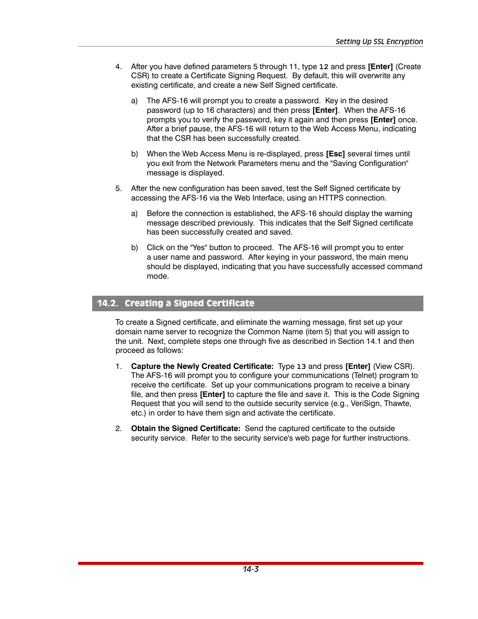Creating a signed certificate -3 | Western Telematic AFS-16-1 User Manual | Page 107 / 135