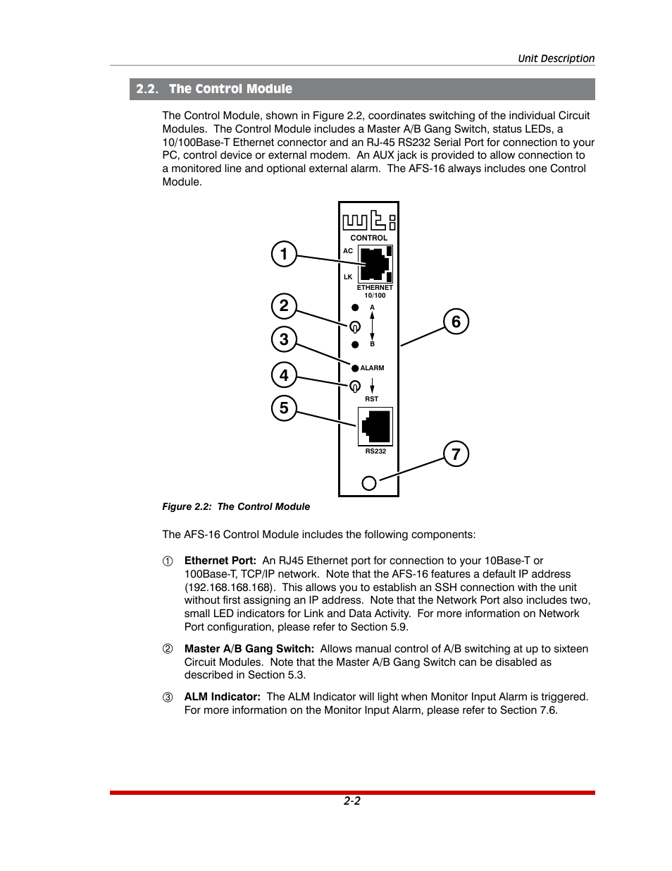 The control module -2 | Western Telematic AFS-16-1 User Manual | Page 12 / 135