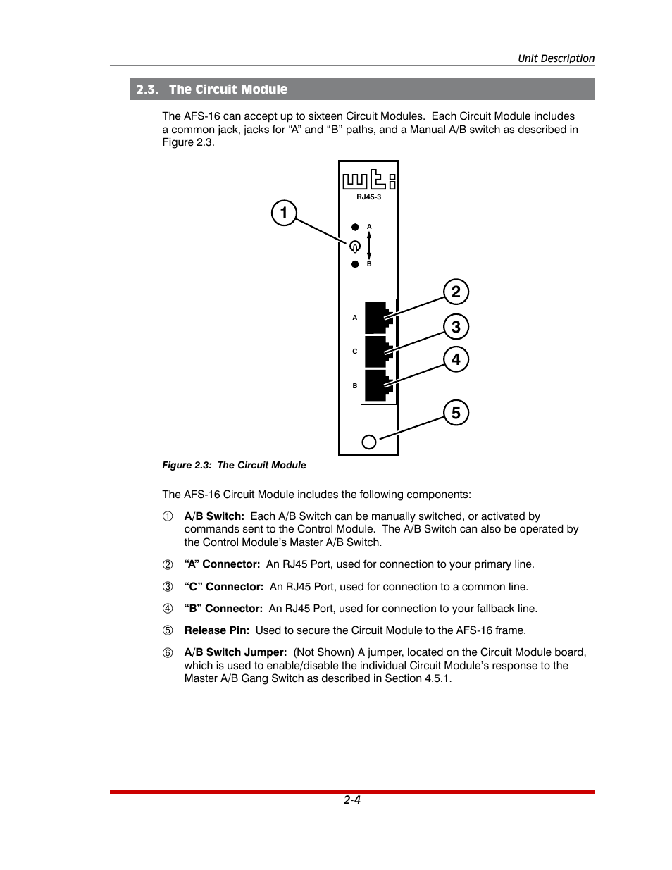 The circuit module -4 | Western Telematic AFS-16-1 User Manual | Page 14 / 135