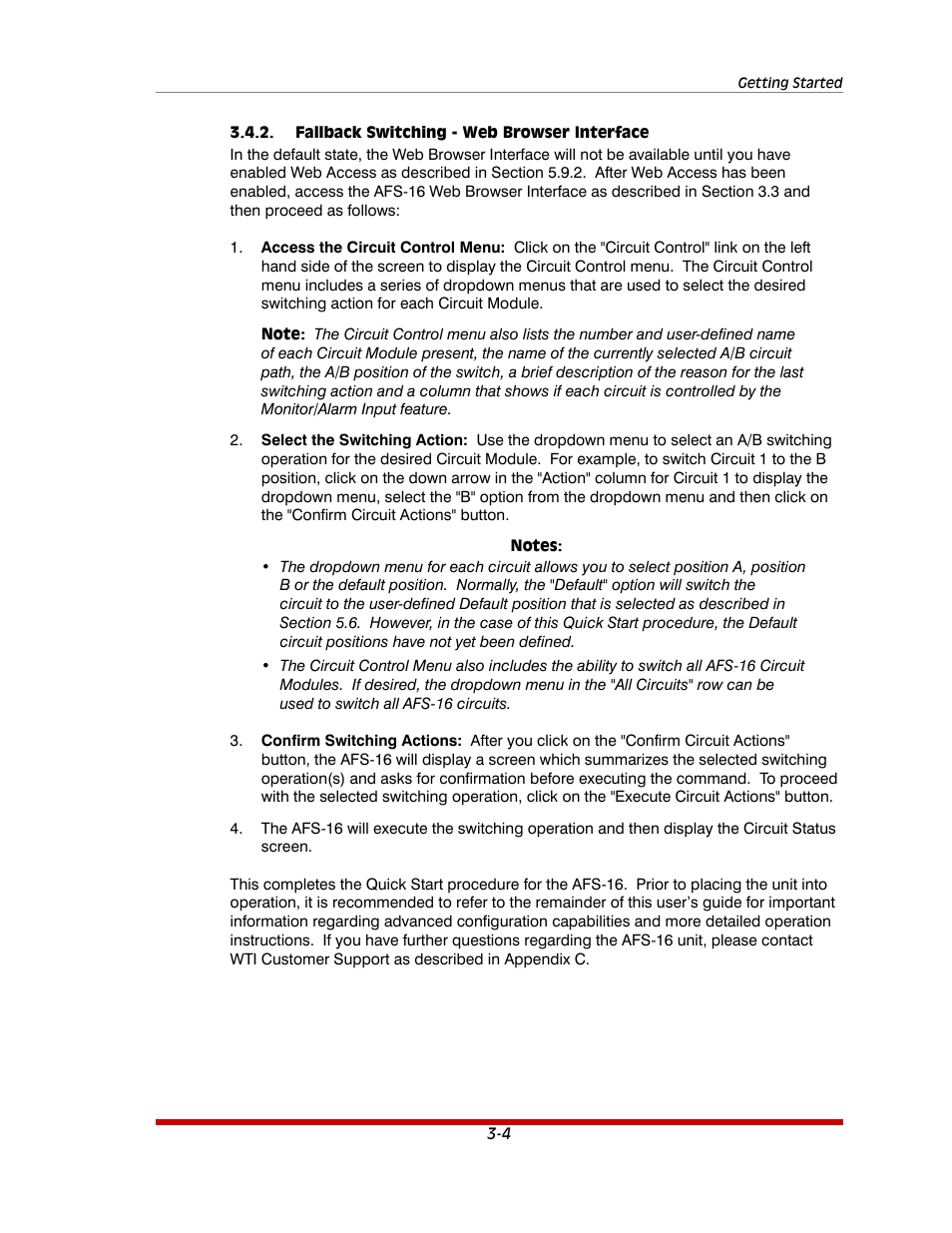Fallback switching - web browser interface -4 | Western Telematic AFS-16-1 User Manual | Page 18 / 135