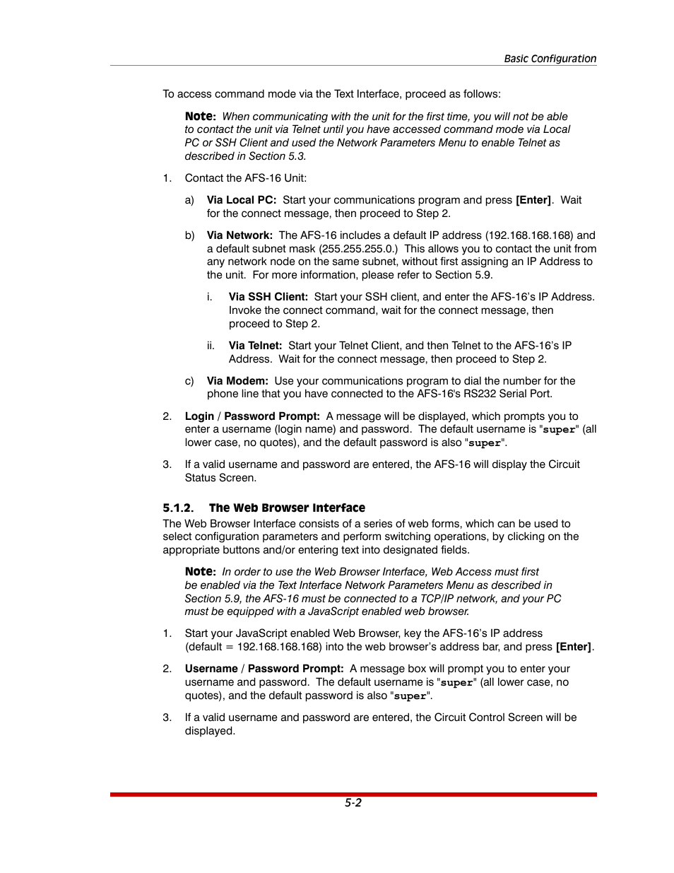 The web browser interface -2 | Western Telematic AFS-16-1 User Manual | Page 23 / 135