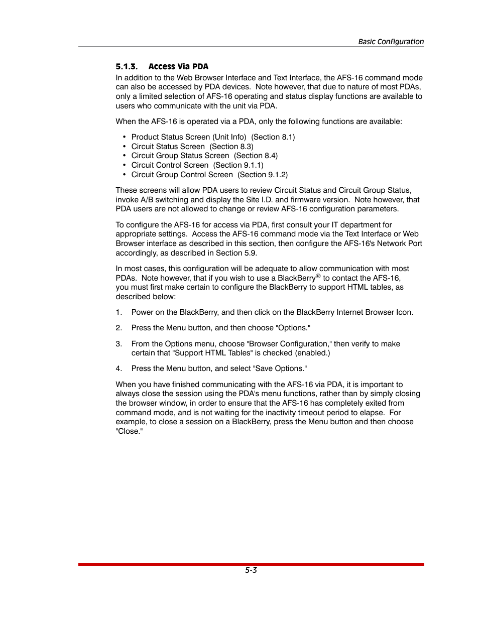 Access via pda -3 | Western Telematic AFS-16-1 User Manual | Page 24 / 135