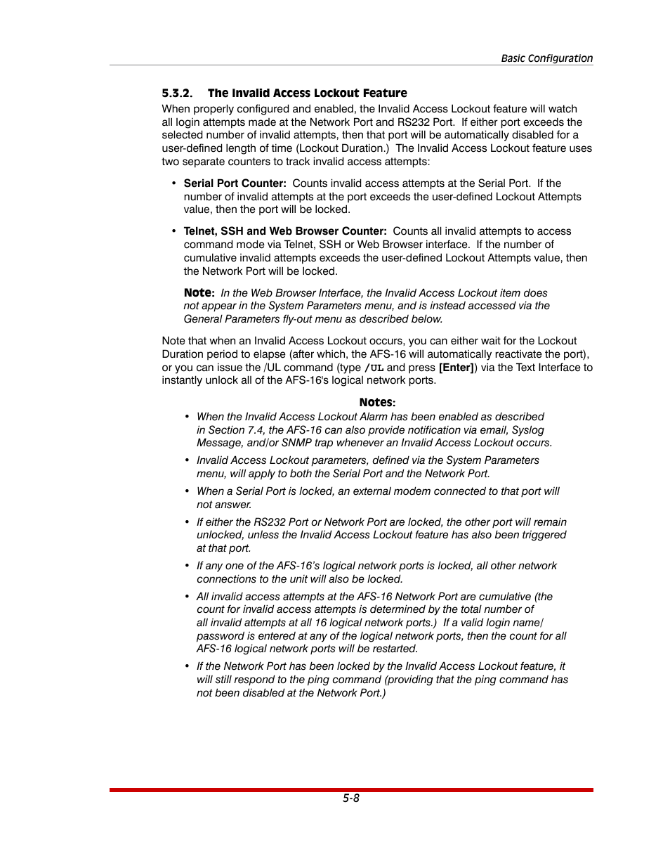 The invalid access lockout feature -8 | Western Telematic AFS-16-1 User Manual | Page 29 / 135