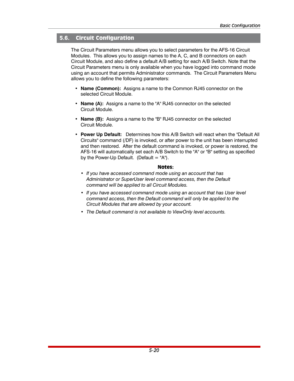 Circuit configuration -20 | Western Telematic AFS-16-1 User Manual | Page 41 / 135