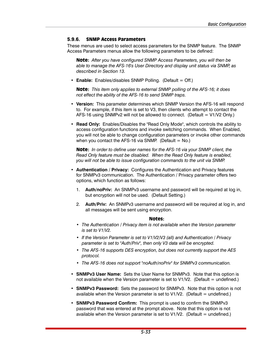 Snmp access parameters -33 | Western Telematic AFS-16-1 User Manual | Page 54 / 135