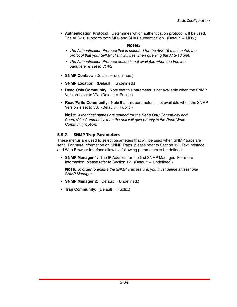 Snmp trap parameters -34 | Western Telematic AFS-16-1 User Manual | Page 55 / 135