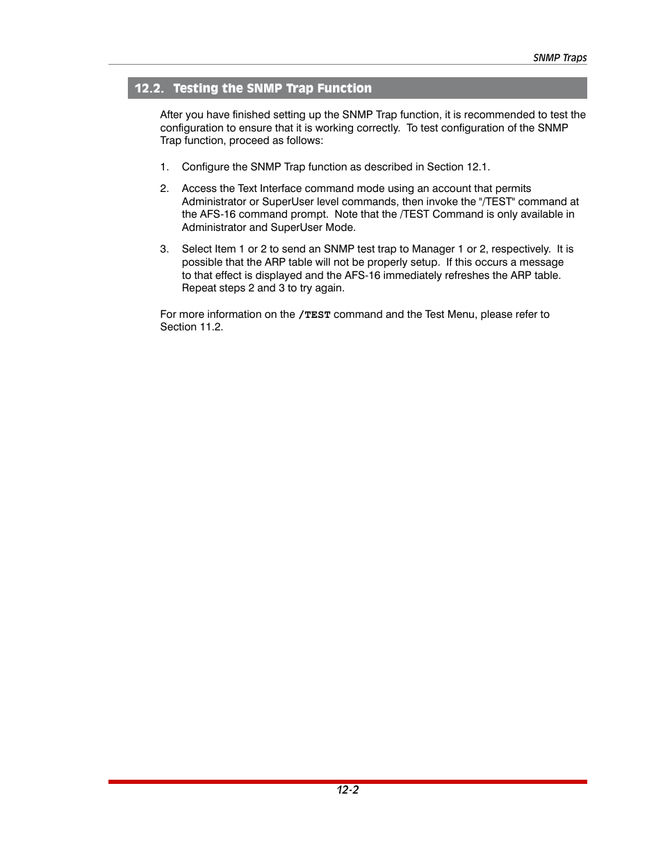 Testing the snmp trap function -2 | Western Telematic AFS-16-1 User Manual | Page 99 / 135