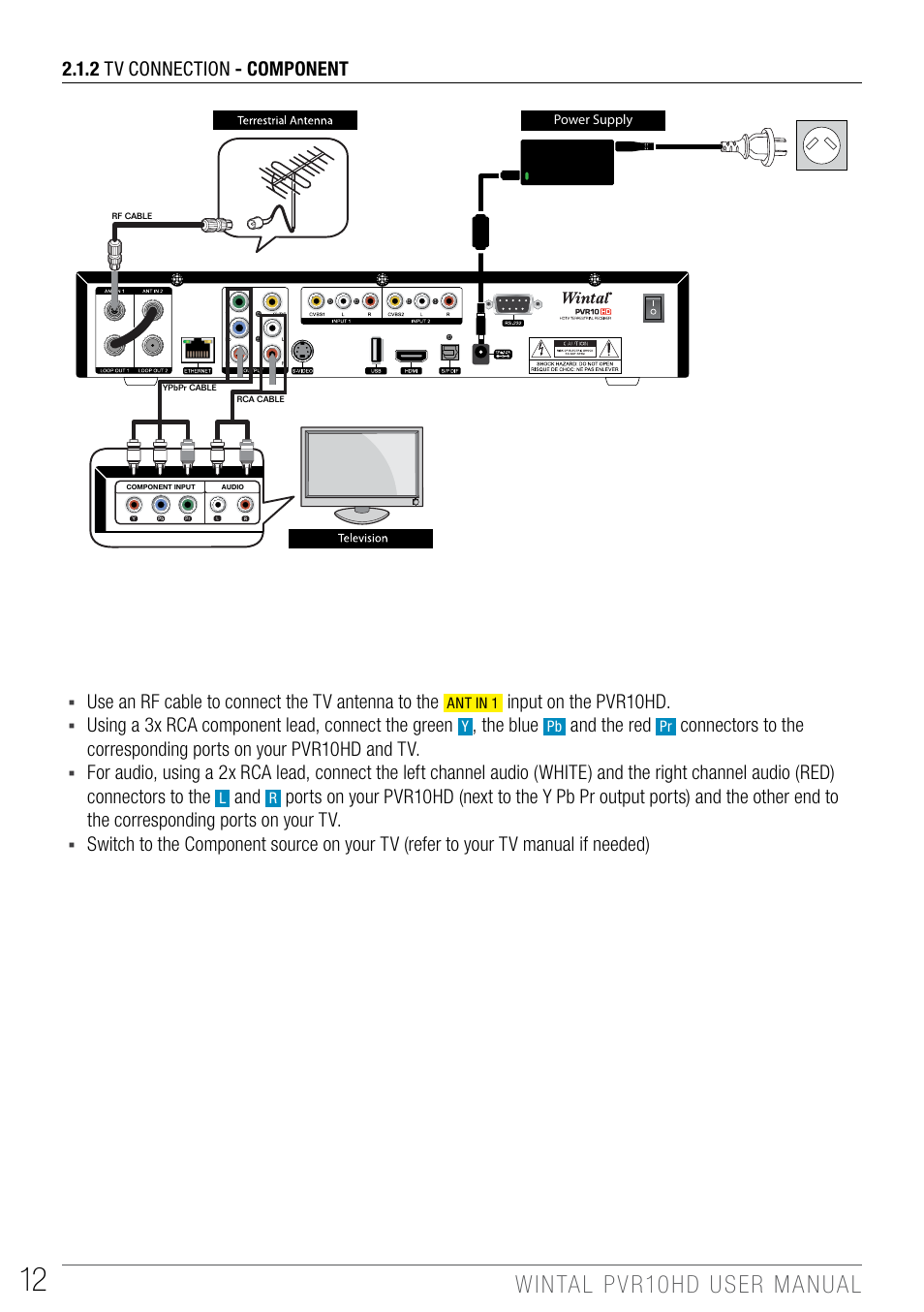 Wintal PVR10 User Manual | Page 12 / 48