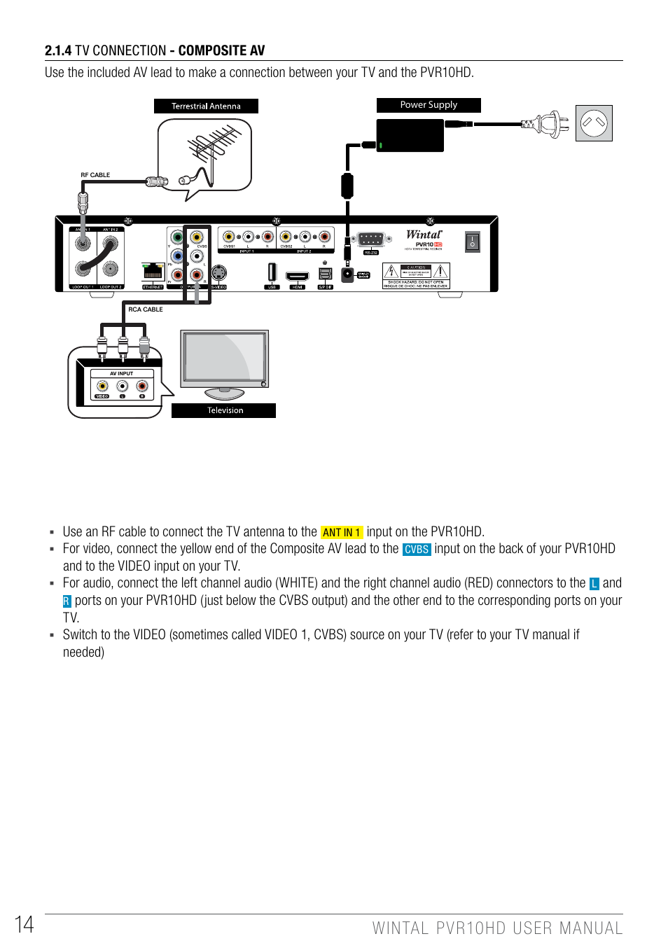 Wintal PVR10 User Manual | Page 14 / 48