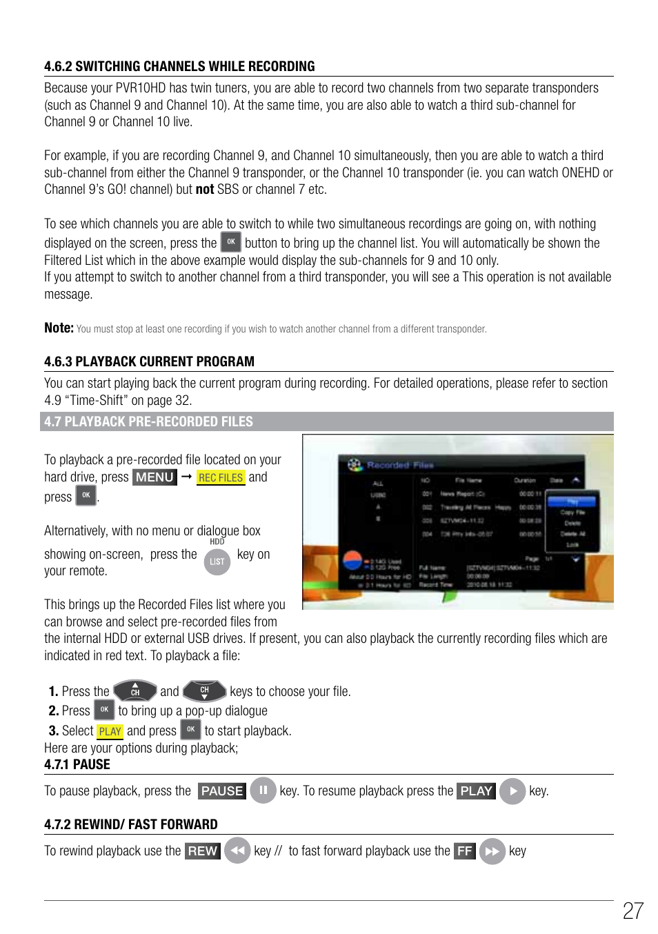 Wintal PVR10 User Manual | Page 27 / 48