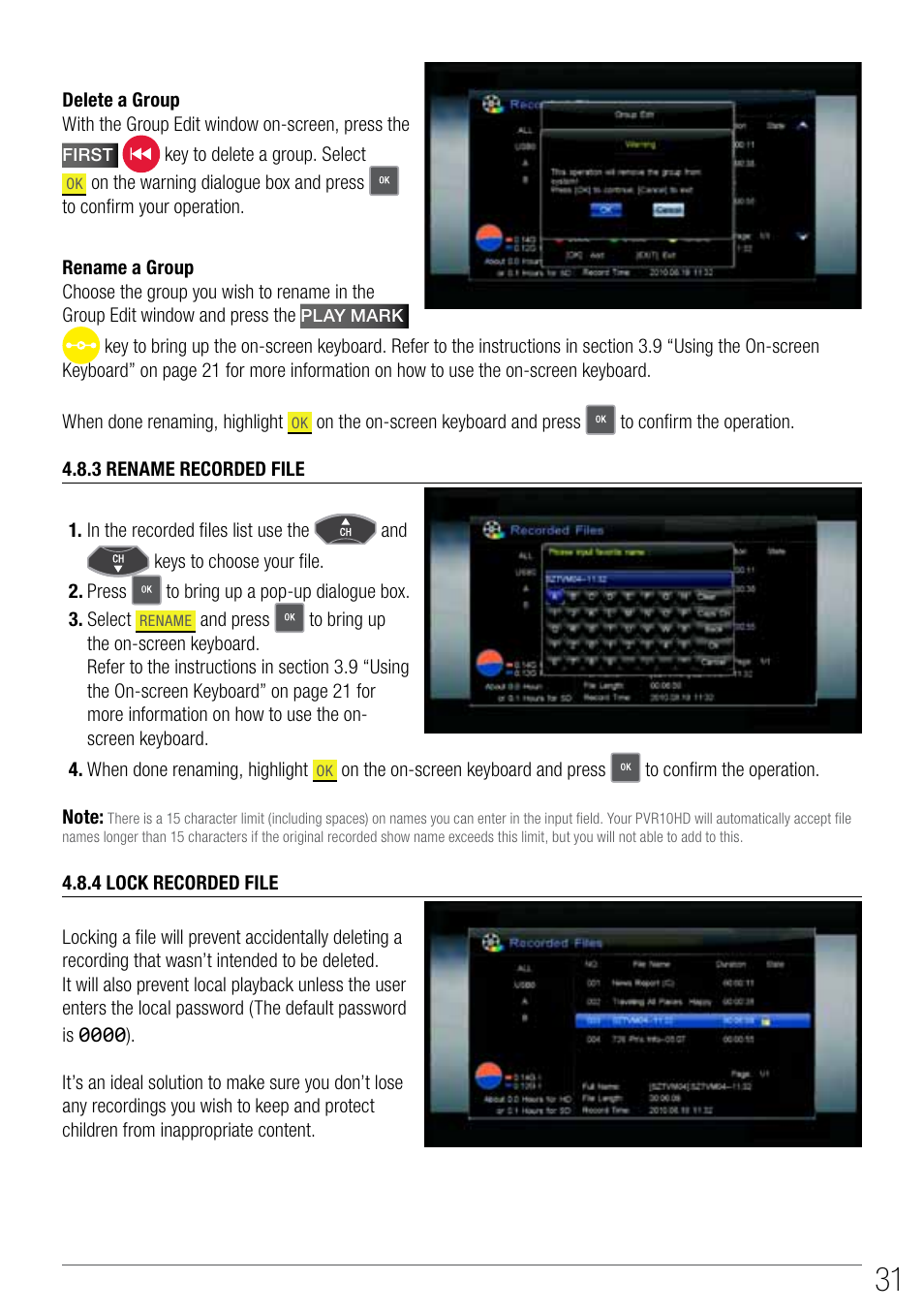 Wintal PVR10 User Manual | Page 31 / 48