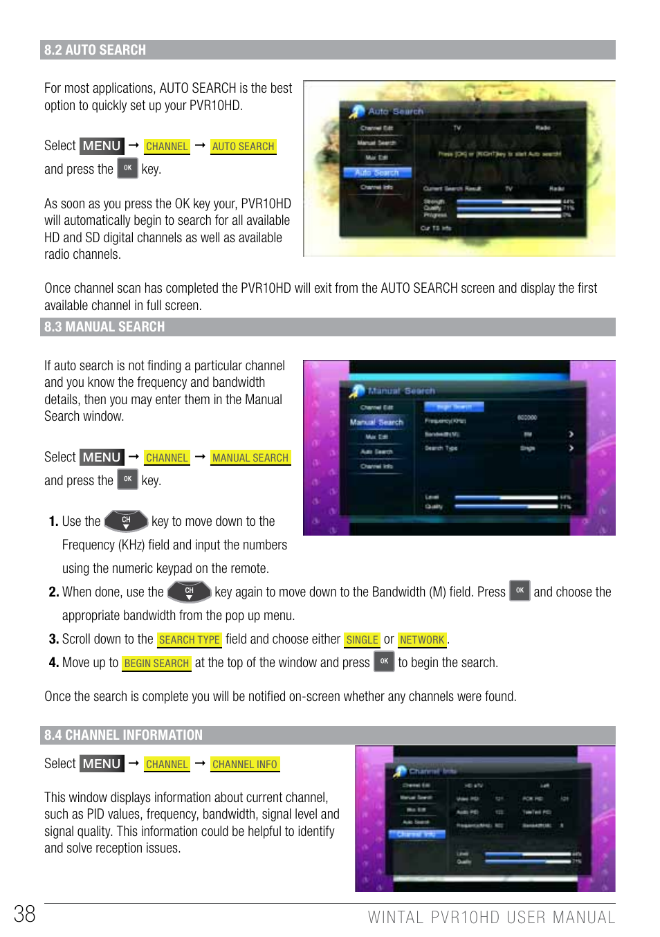 Wintal PVR10 User Manual | Page 38 / 48