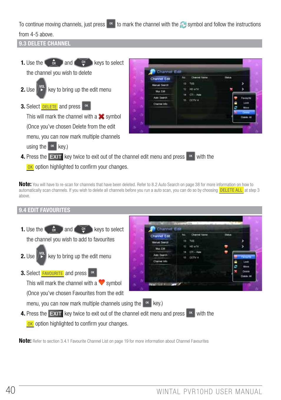 Wintal PVR10 User Manual | Page 40 / 48