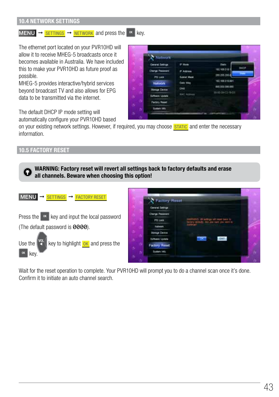 Wintal PVR10 User Manual | Page 43 / 48