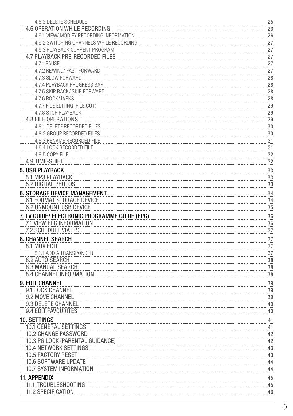 Wintal PVR10 User Manual | Page 5 / 48