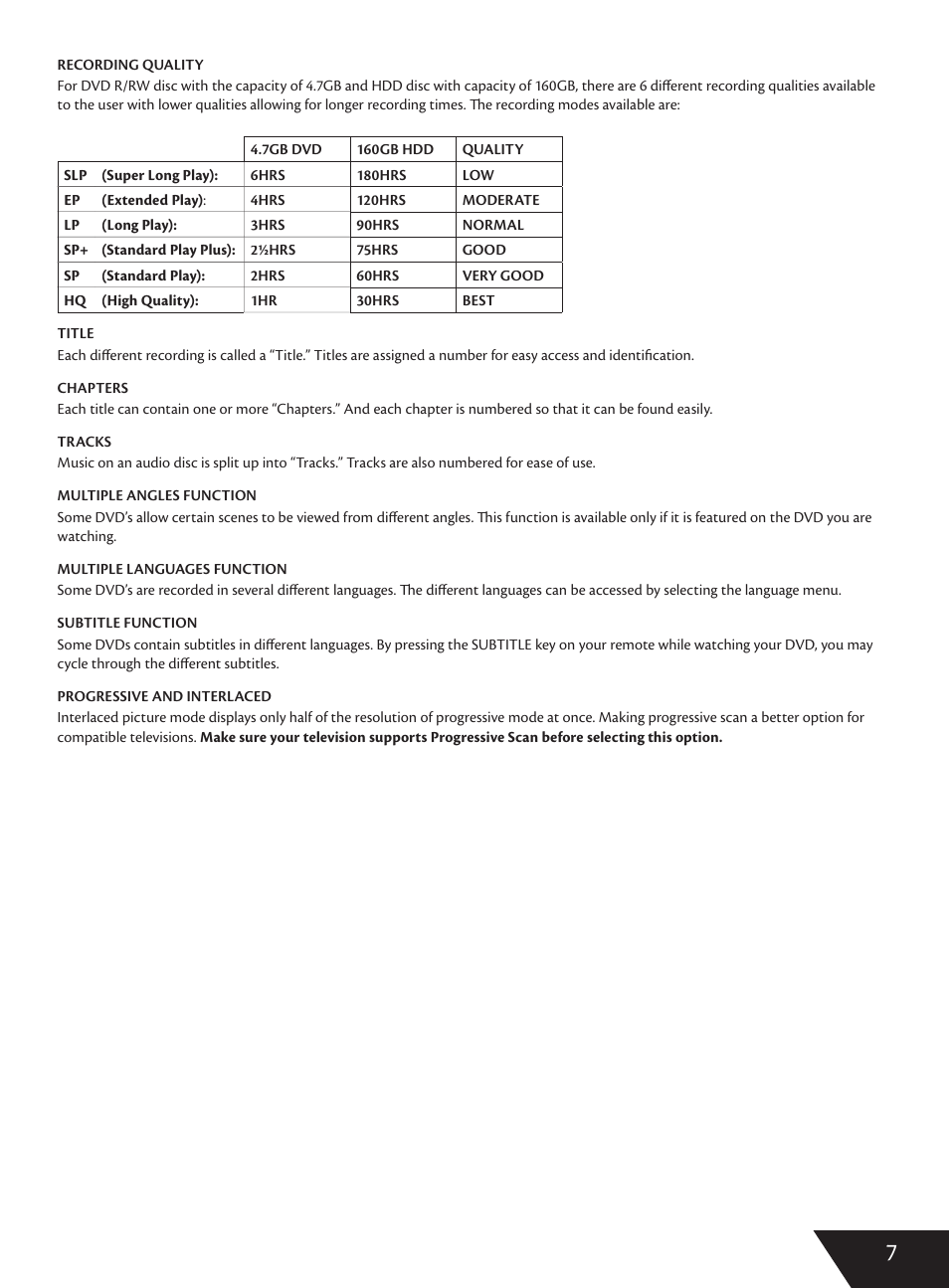 Wintal DVDRX160 User Manual | Page 8 / 47