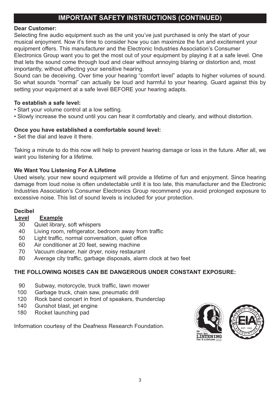 Important safety instructions (continued) | Disney DP3500-FLR User Manual | Page 4 / 23