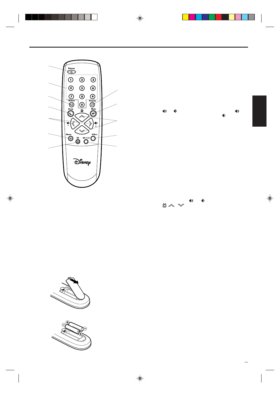Control remoto, Esp a ñ ol | Disney DT1900-P User Manual | Page 15 / 32