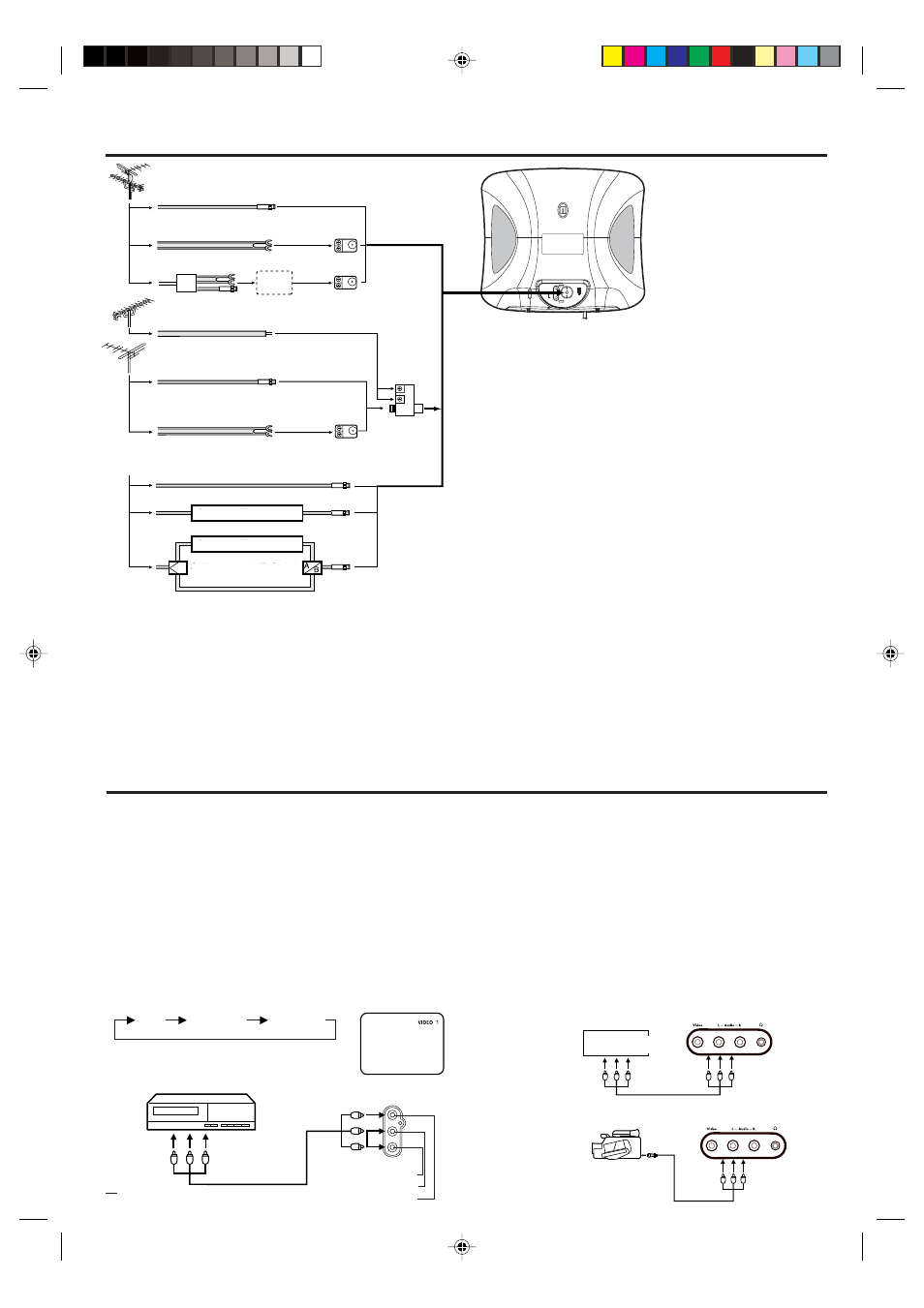 Conexiones de antena, Conexiones de toma audio/video, Seleccion tv/av | Disney DT1900-P User Manual | Page 16 / 32
