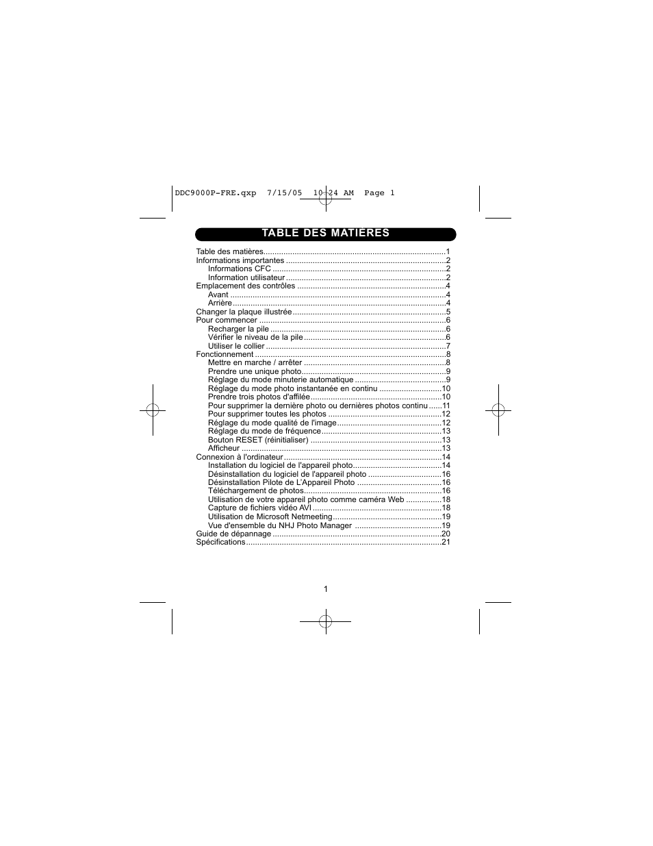 Disney DDC9000-P User Manual | Page 44 / 65