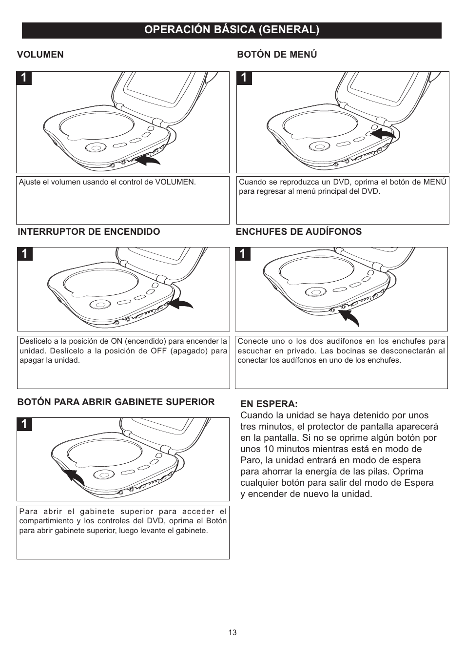 Operación básica (general) | Disney DP7000 User Manual | Page 35 / 66