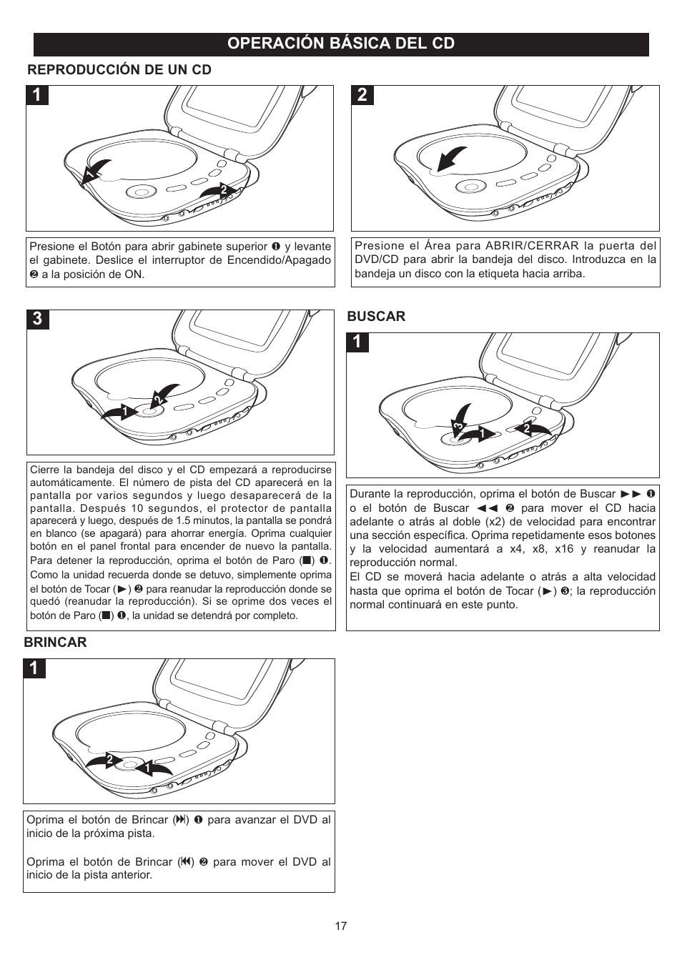 Operación básica del cd | Disney DP7000 User Manual | Page 39 / 66