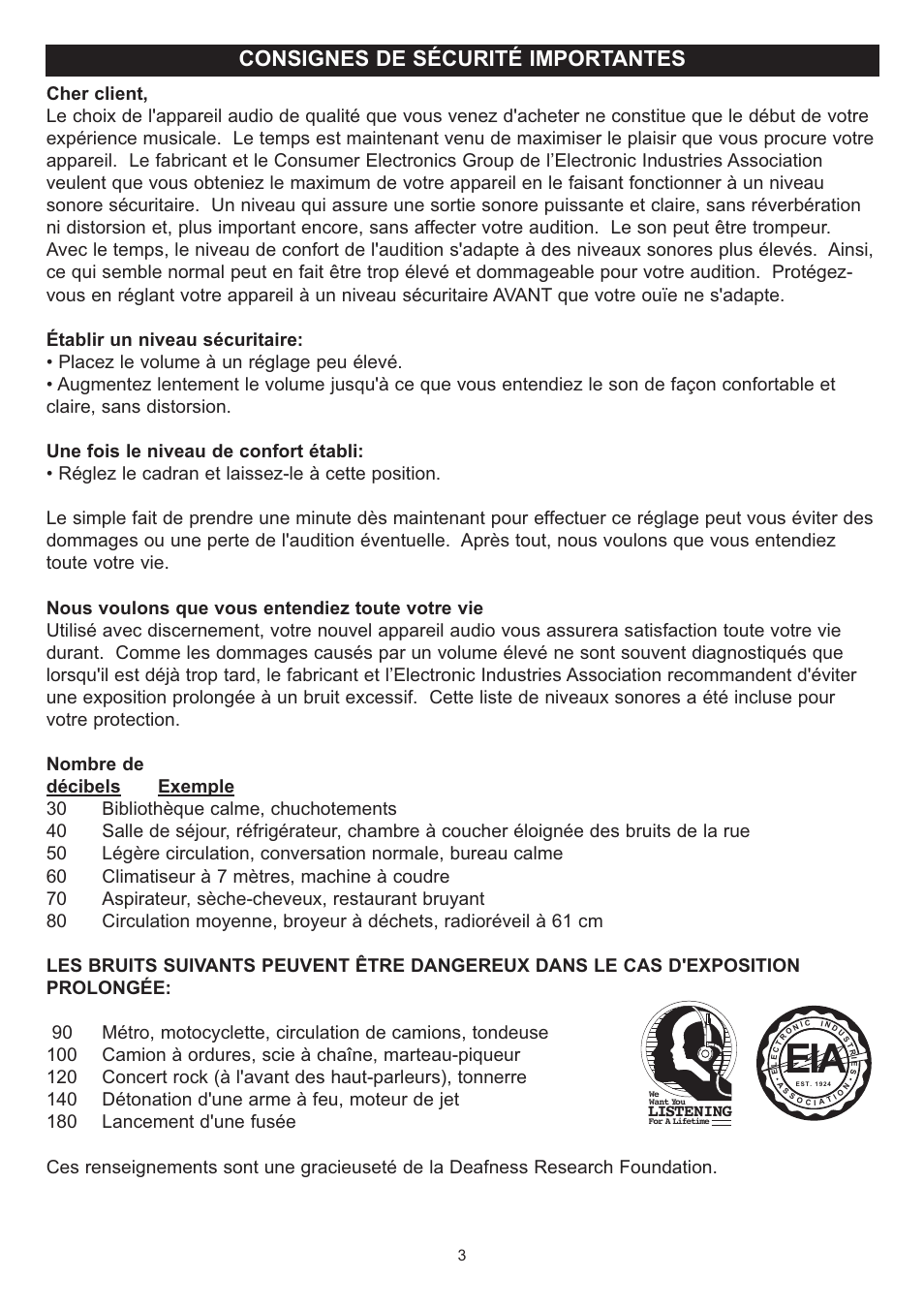 Consignes de sécurité importantes | Disney DP7000 User Manual | Page 46 / 66