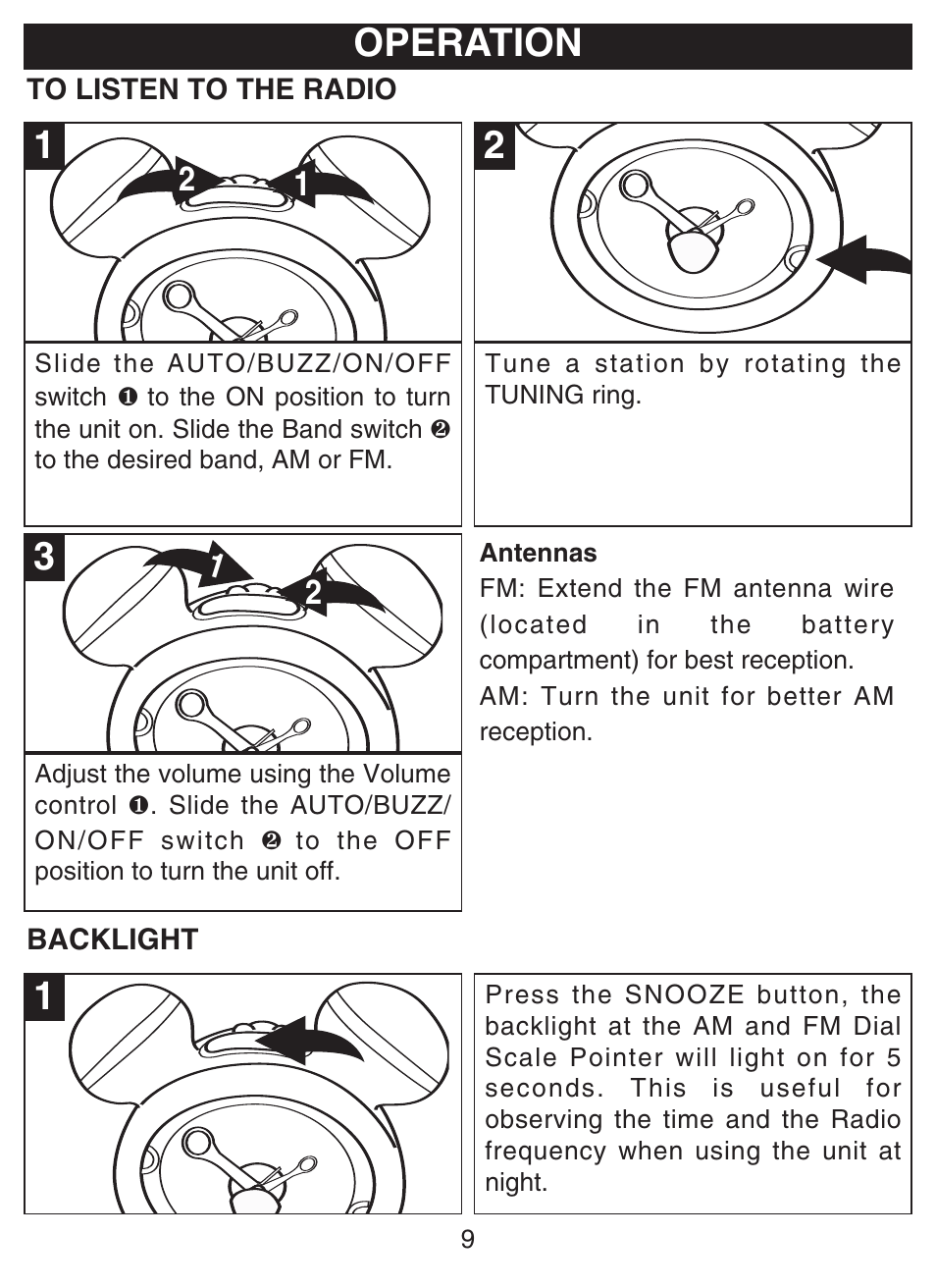 Operation | Disney DCR5500-C User Manual | Page 10 / 16