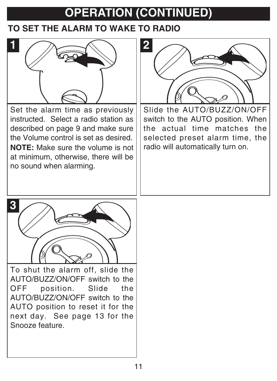 Operation (continued) | Disney DCR5500-C User Manual | Page 12 / 16