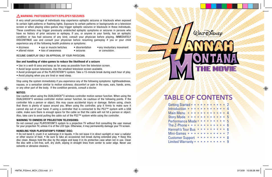 Disney Mix Stick Plus Player Hannah Montana User Manual | Page 2 / 5