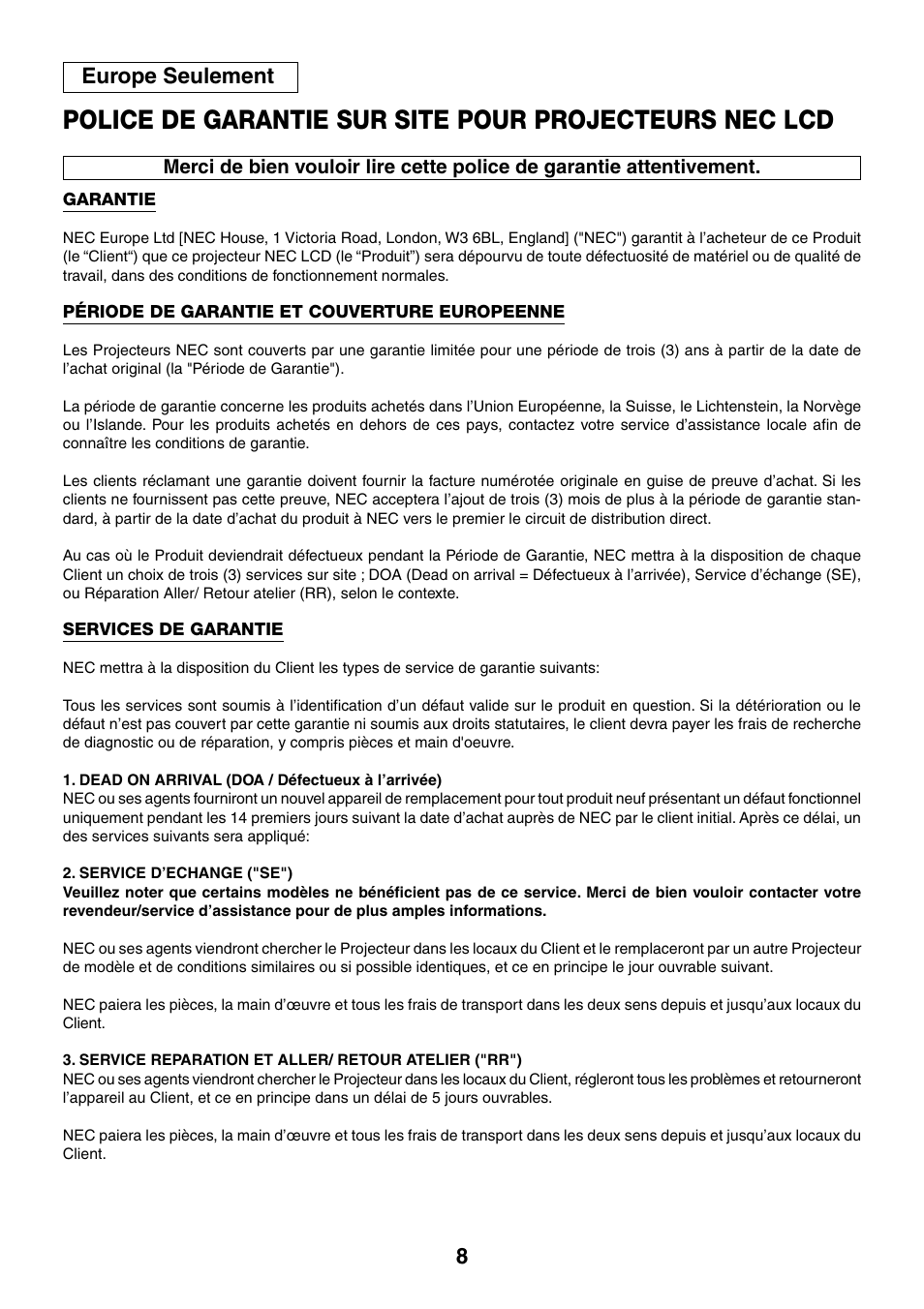 Europe seulement | WS-Spalluto WS-Spalluto User Manual | Page 8 / 20