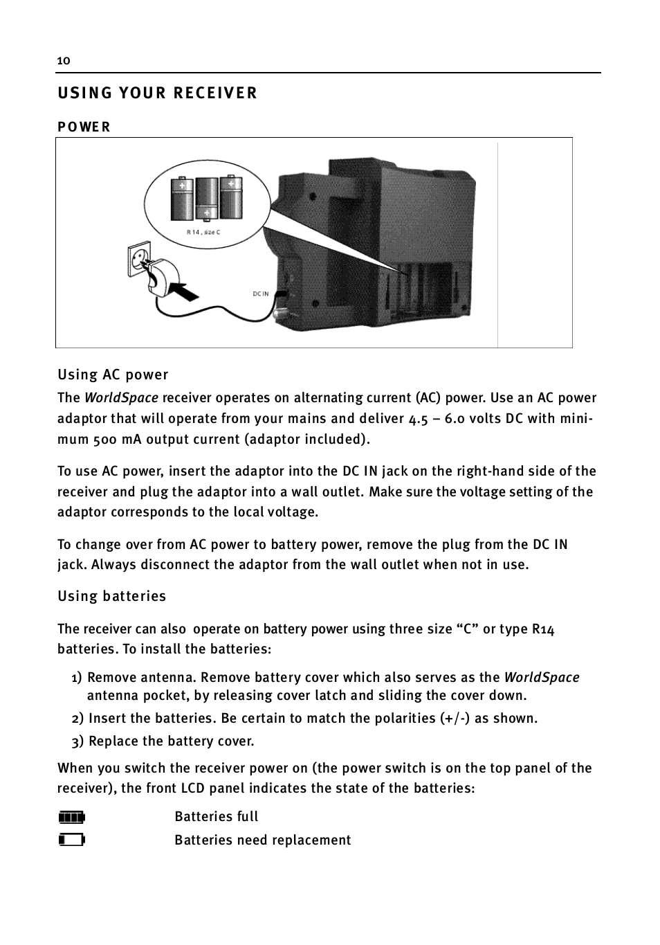 WorldSpace wssr-11 User Manual | Page 10 / 24
