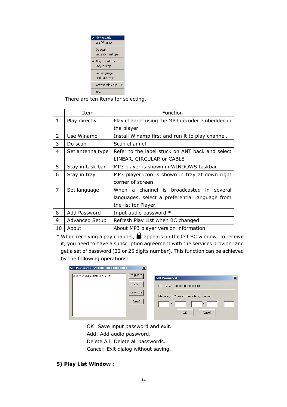WorldSpace Radio TONGSHI User Manual | Page 14 / 24